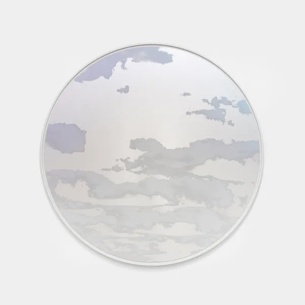 Miya Ando Unkai (A Sea Of Clouds) May 9 2022 6:14 AM, 2022 Ink on aluminum composite 41.25 diameter x 1 in 104.8 diameter x 2.5 cm