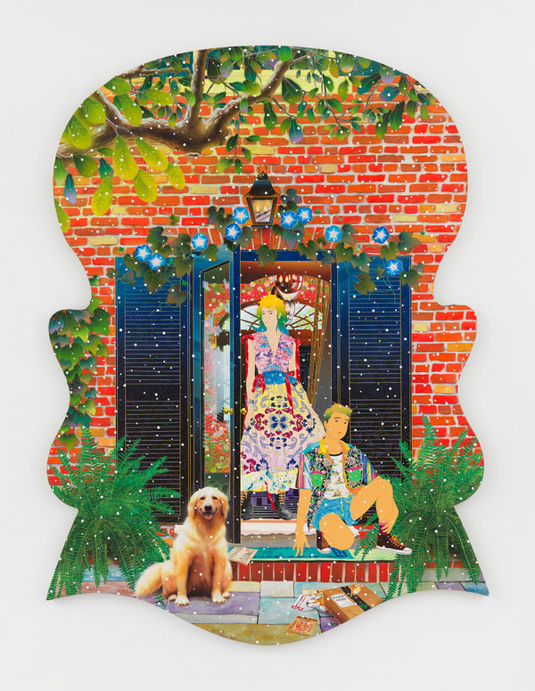 Tomokazu Matsuyama Sacrifice Suddenly, 2023 Acrylic and mixed media on canvas 105 x 77 x 2 in. 266.7 x 195.6 x 5.1 cm