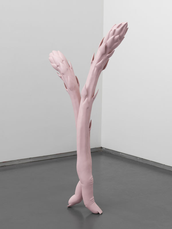 Gracelee Lawrence An Acute Sense of Physical Famine, 2019 Fiberglass, resin, 3D printed polylactic acid, paint 70 x 37 x 15 in 177.8 x 94 x 38.1 cm