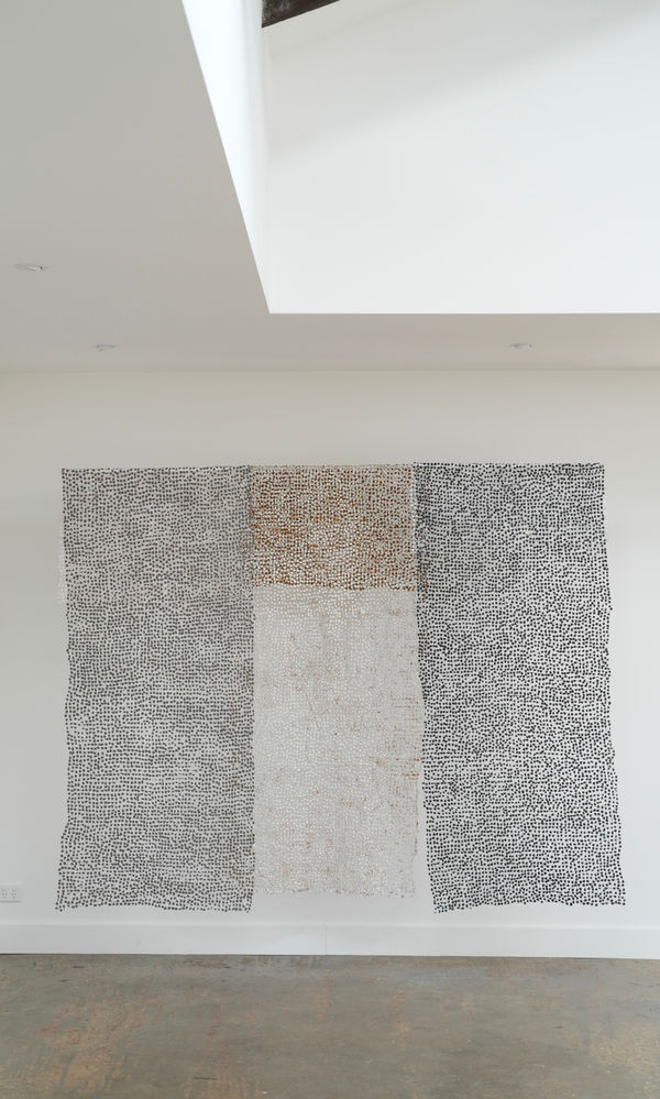 Emma Davies, Constellation of Threads III (black/slate/white), 2024