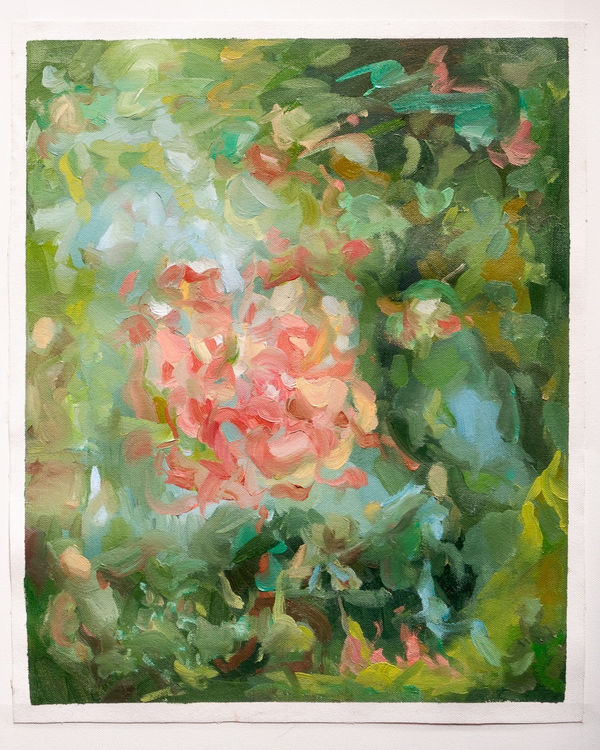 Elena Zhao's oil on canvas painting 'Untitled III (Study)' available to view in the kellilundberg.art stockroom.