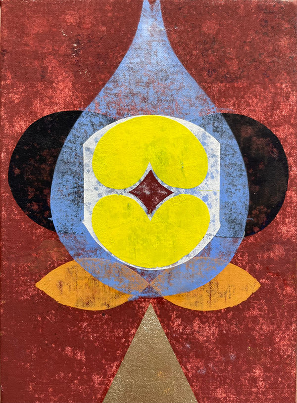 Mary Judge Yellow Bubbledrop 7 x 5 inches (unframed), 8.5 x 6.5 inches (framed)