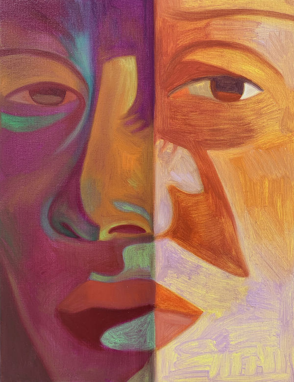 Inès Longevial, Domino Purple Orange, 2021