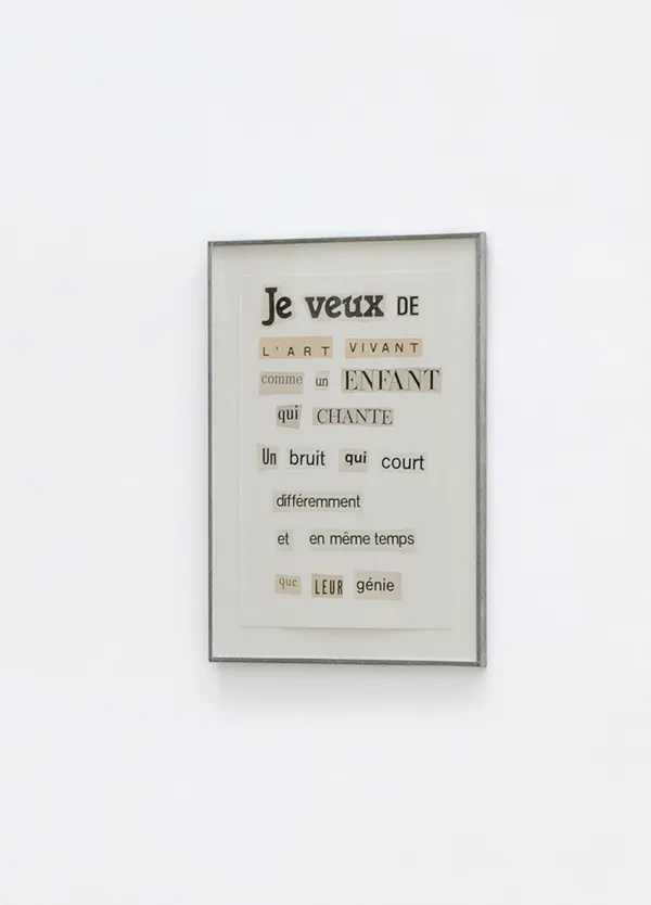 Je veux de l'art vivant