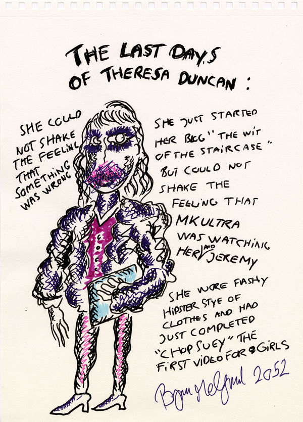 Bjarne Melgaard, Untitled (Theresa Duncan series), 2023