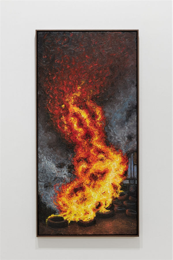 Koen Theys, Burning Street Composition, 2021