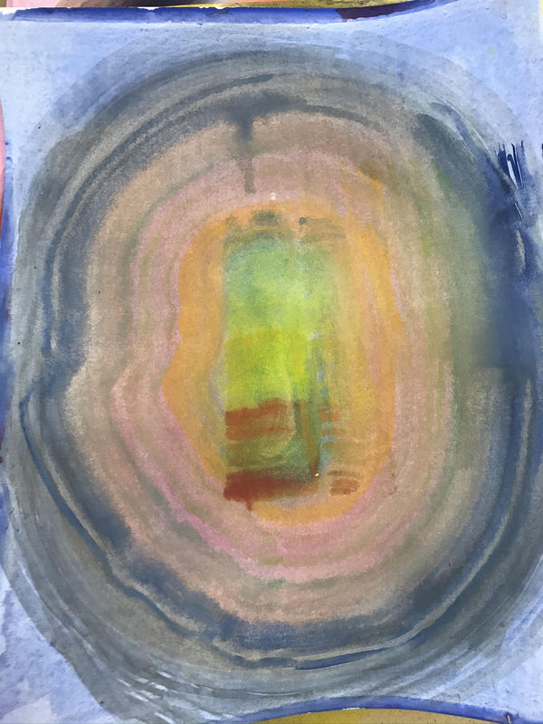 Diana Copperwhite, Blue circle portrait , 2020