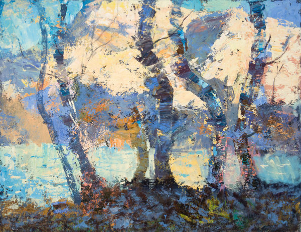 Allan MacDonald white gold mountain oil on canvas 71cm x 91cm