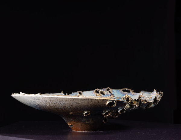 Allison Weightman Shotgun iii (small), 2025 ceramic 5cm (h) x 35cm diameter