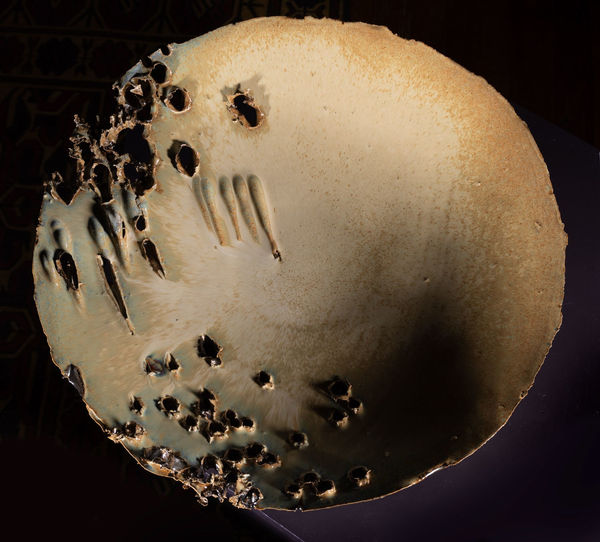 Allison Weightman Shotgun i, 2025 ceramic 13cm (h) x 43cm diameter