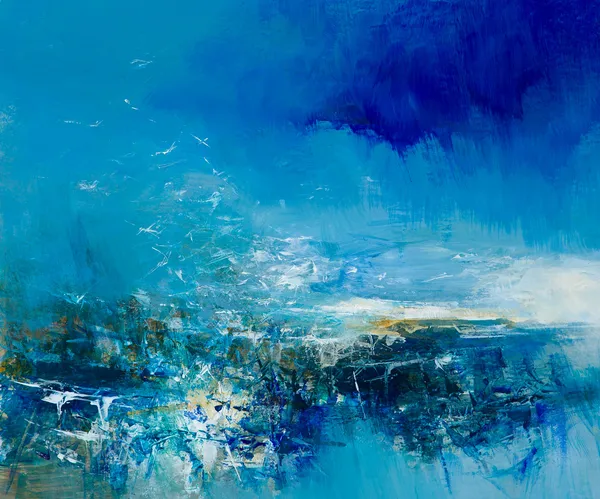 Kirstie Cohen Seasacpe ii, 2020 acrylic on board 26cm x 30cm