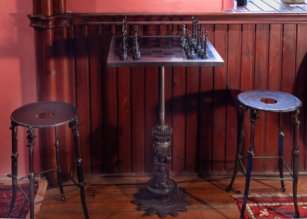 Chess Set - keys with table and chairs