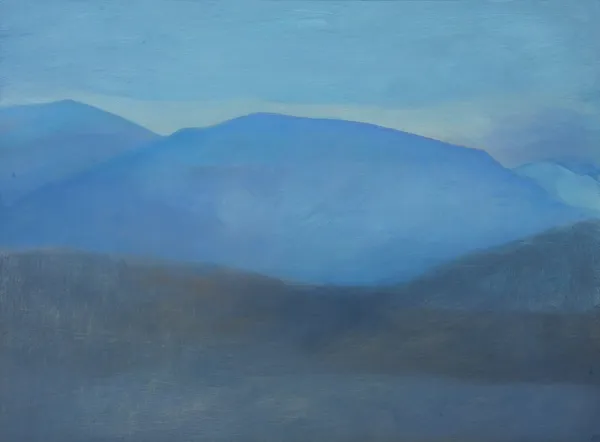 Jane MacNeill Cold Snow Mountain oil on board 51cm x 68cm