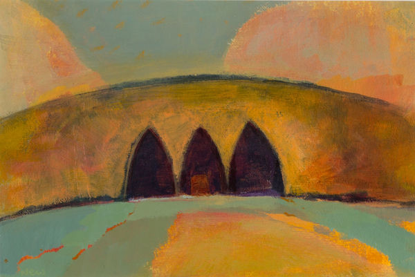 Maggie New Gathering, 2024 acrylic on paper 27cm x 40cm (47cm x 58cm framed)