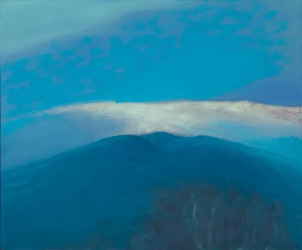 Jane MacNeill Study (magic cloud above Creag Dhubh), 2021 oil on board 25cm x 30cm (29cm x 32cm framed)