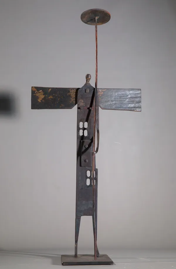 James Newton Adams Heavy halo to bear, 2019 mild steel 84cm (h) x 39cm x 26cm