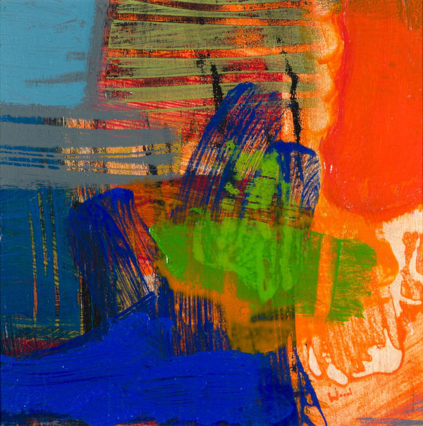 Christopher Wood RSW Pooling Tide, 2025 acrylic on panel 30cm x 30cm (50cm x 50cm framed)