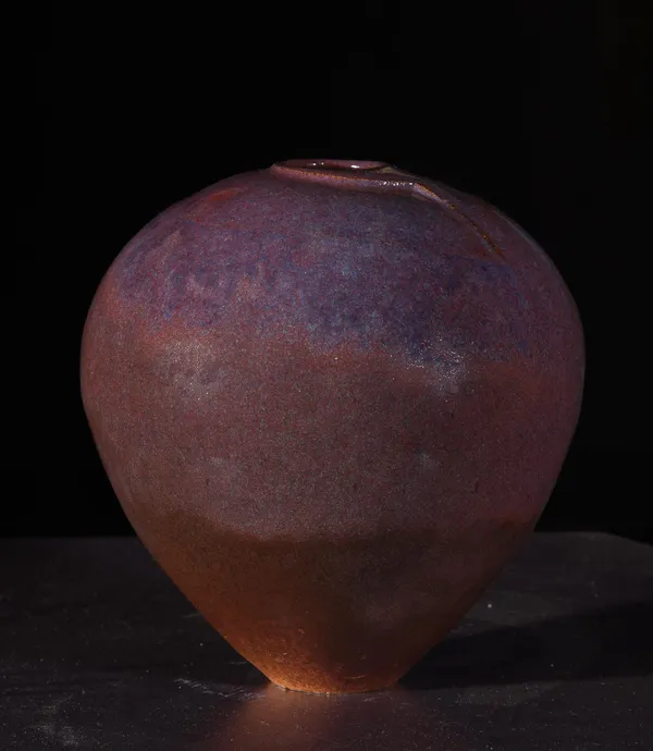 Allison Weightman Small Purple Vessel, 2021 ceramic 19cm (h) x 17cm x 17cm