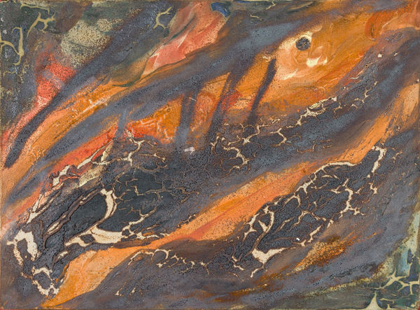 Lotte Glob The World on Fire iii, 2024 ceramic 47cm x 64cm