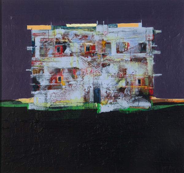 Robert McAulay Community VI acrylic on gesso panel 32cm x 34cm