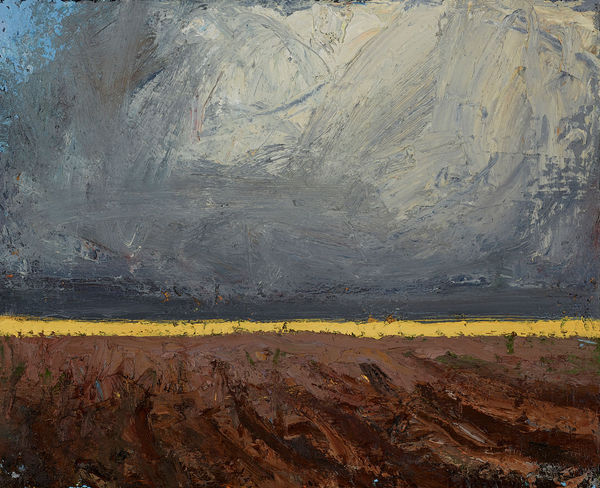 Allan MacDonald sunlight, ploughed field, 2019 oil on canvas 25cm x 30cm