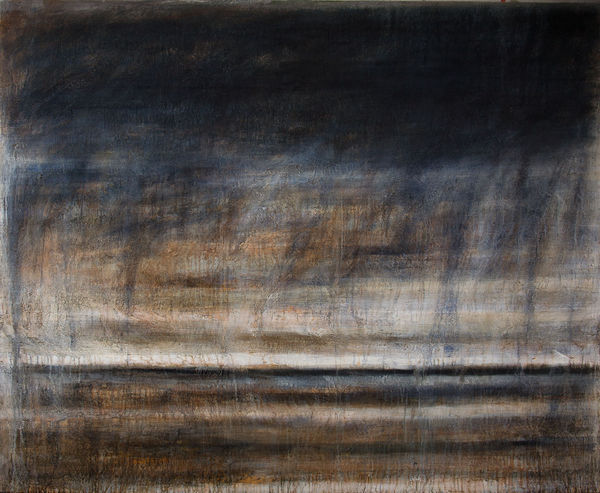 Peter White Landscape 2 oil, acrylic and wax 150cm x 180cm