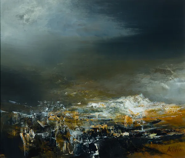 Kirstie Cohen First Snow, 2020 acrylic on board 26cm x 30cm