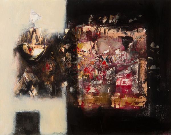 Charles MacQueen RSW RGI Reflections, 2018 mixed media 60cm x 71cm 22 x 28 in