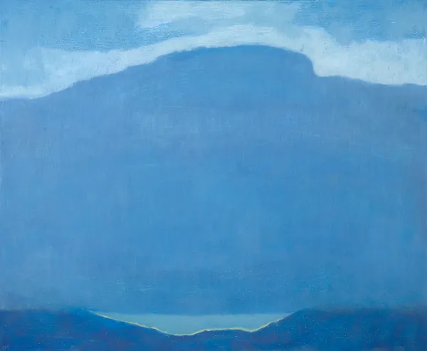 Jane MacNeill Blue Cloud, Blue Mountain oil on board 51cm x 61cm