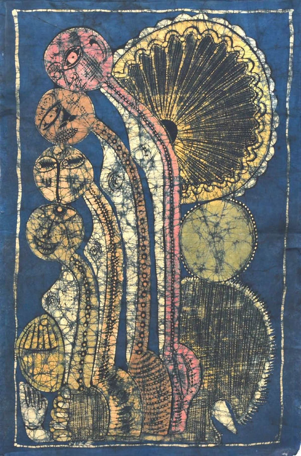 Nike Davies-Okundaye, The Mushroom of Life, 1977