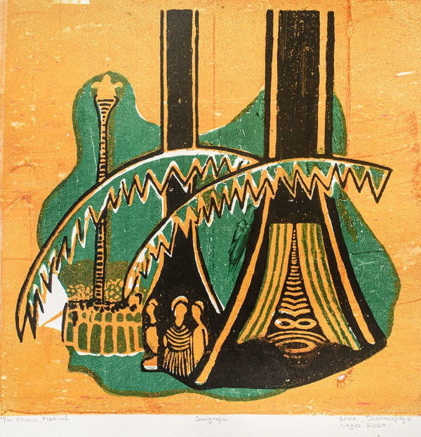 Bruce Onobrakpeya, Ekene Festival, 1960/2020