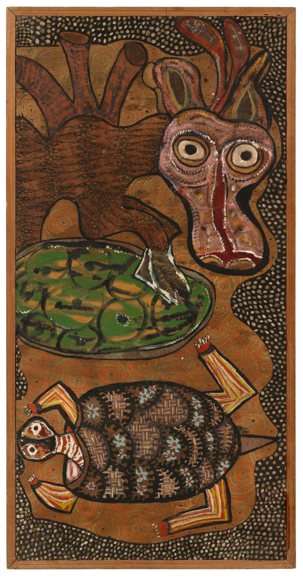 Twins Seven-Seven, African Buffalo & Tortoise Race, c. 1972-74