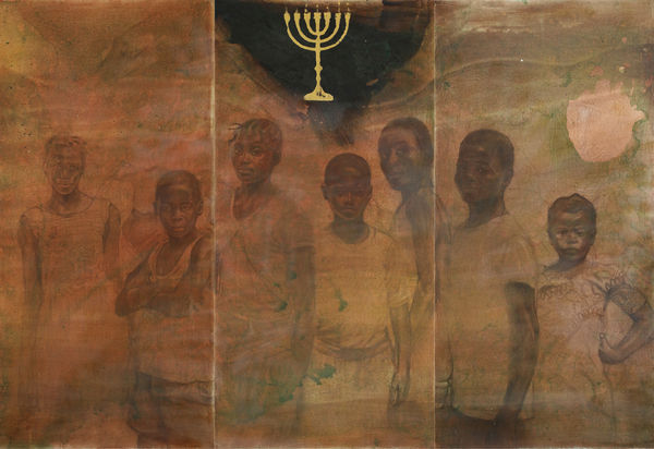 Christopher Samuel Idowu, Lampstands (Triptych), 2024-25