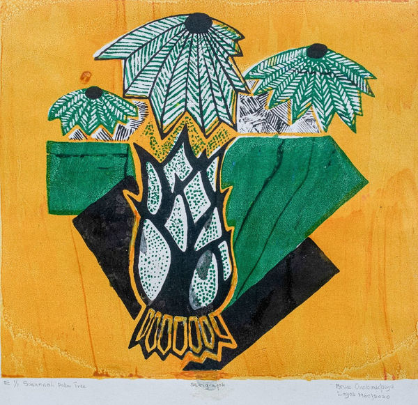Bruce Onobrakpeya, Savannah Palm Tree, 1960/2020