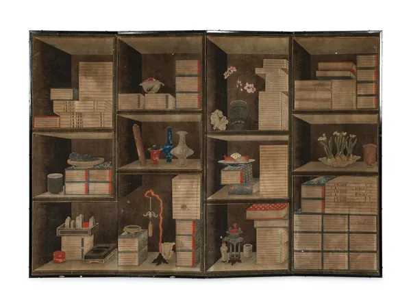 Attributed to Lee Taek-Gyun (1808–1883), Chaekgado folding screen, 19th century