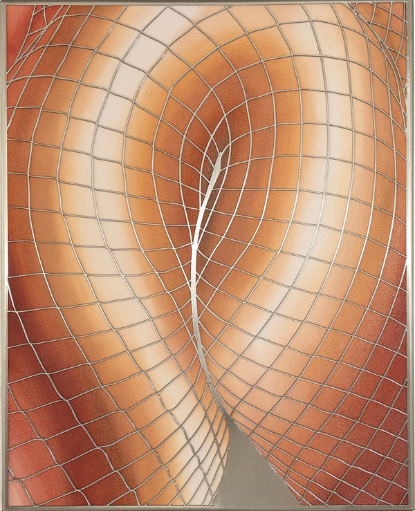 Makiko Harris, Stockings 2 (Leg, Silver), 2024