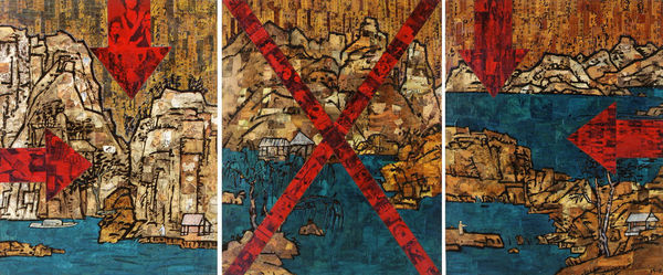 Xue Song 薛 松, Symbols Series《有符號的山水》, 2006