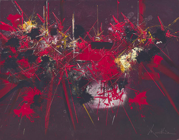 Georges Mathieu 喬治 ‧ 馬修, Regards de flamme (Glances of Flame) 《火焰的掠影》, 1989