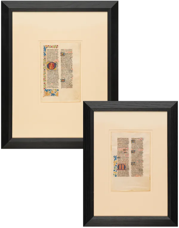 Master of Jean Charpentier, Saint Catherine and a text leaf from the Bréviaire de Saint-Julien de Tours, Tours, c. 1470-1475