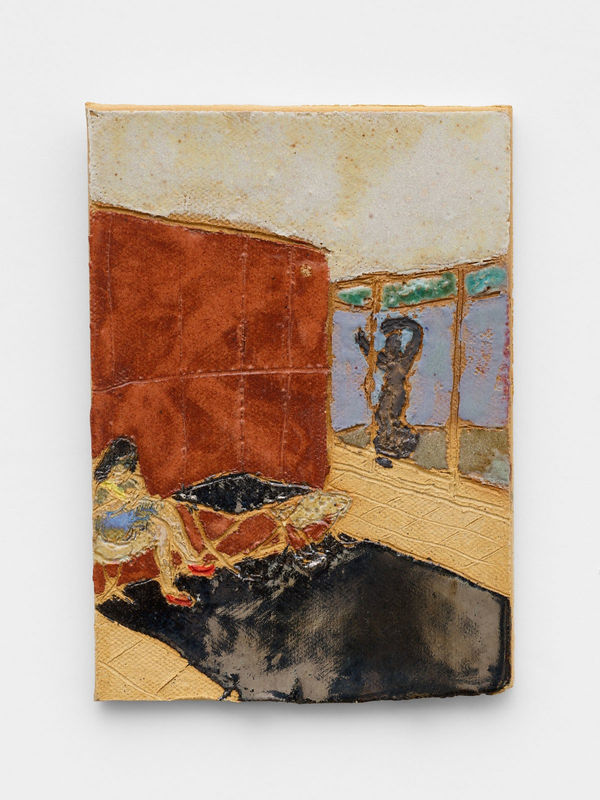 Raina Lee, Resting at the Mies Pavilion, stoneware, 6.5 x 4.5in