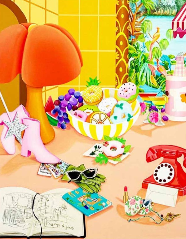 Marion Charlet, Cocktail, tarot, coquillage, 2024