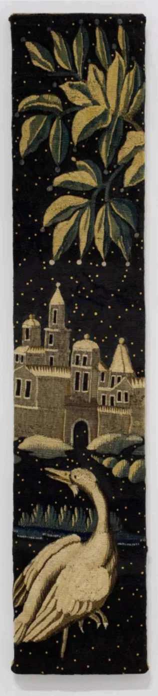 Renaud Auguste-Dormeuil, Tapisserie dite du héron à cloche pied, Hope It Was Worth It (Ciel du 1 décembre 1610 - découverte de la nébuleuse d’Orion depuis le mont Sainte Victoire), 2025