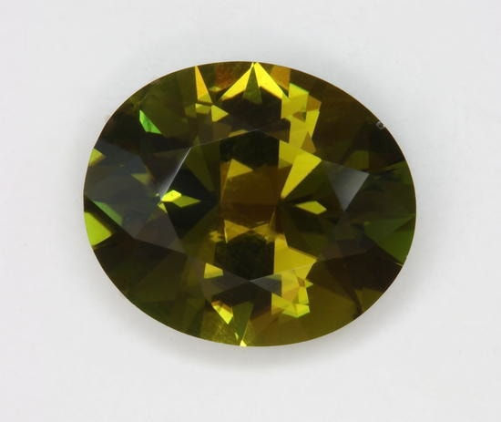 green gold Oval 2.92 ct