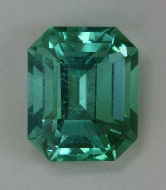 Blue Green Emerald Cut 2.44 ct