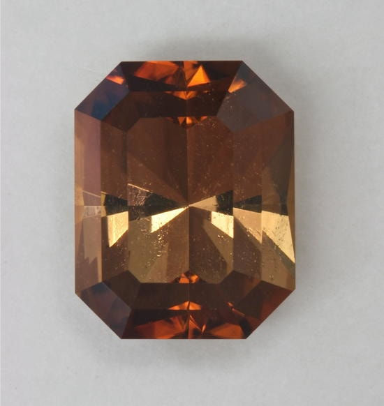 gold Brown hex cut 3.63 ct