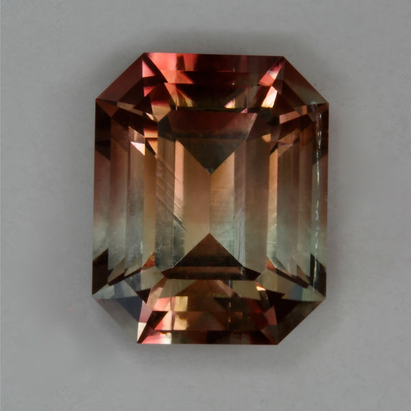 Brown Red Emerald Cut 3.68 ct