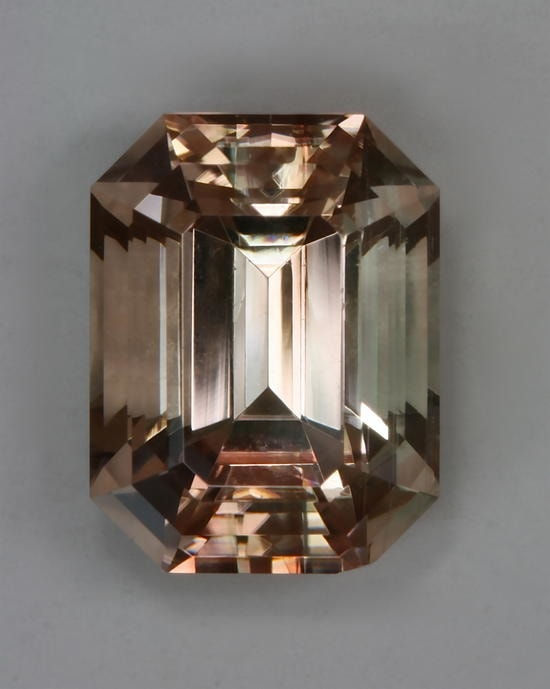 Peach Emerald Cut 2.82 ct