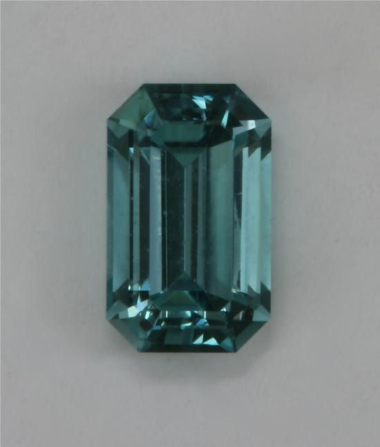 Blue Green Emerald Cut 0.37 ct