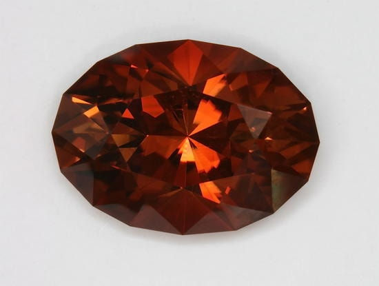 Brown orange Oval 4.128 ct