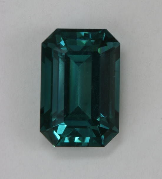 Blue Green Emerald Cut 0.71 ct